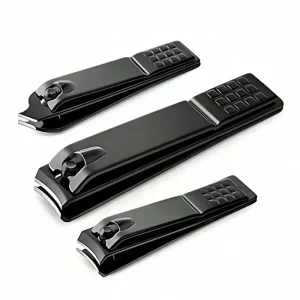 Set of 3 Stainless Steel Nail Clippers - Sharp And Durable Nail Trimmers for Manicure And Pedicure