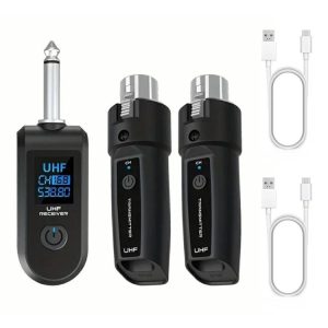 K1 For Handheld Dynamic Mic Wired to Wireless Microphone Converter, 2 Transmitter + 1 Receiver